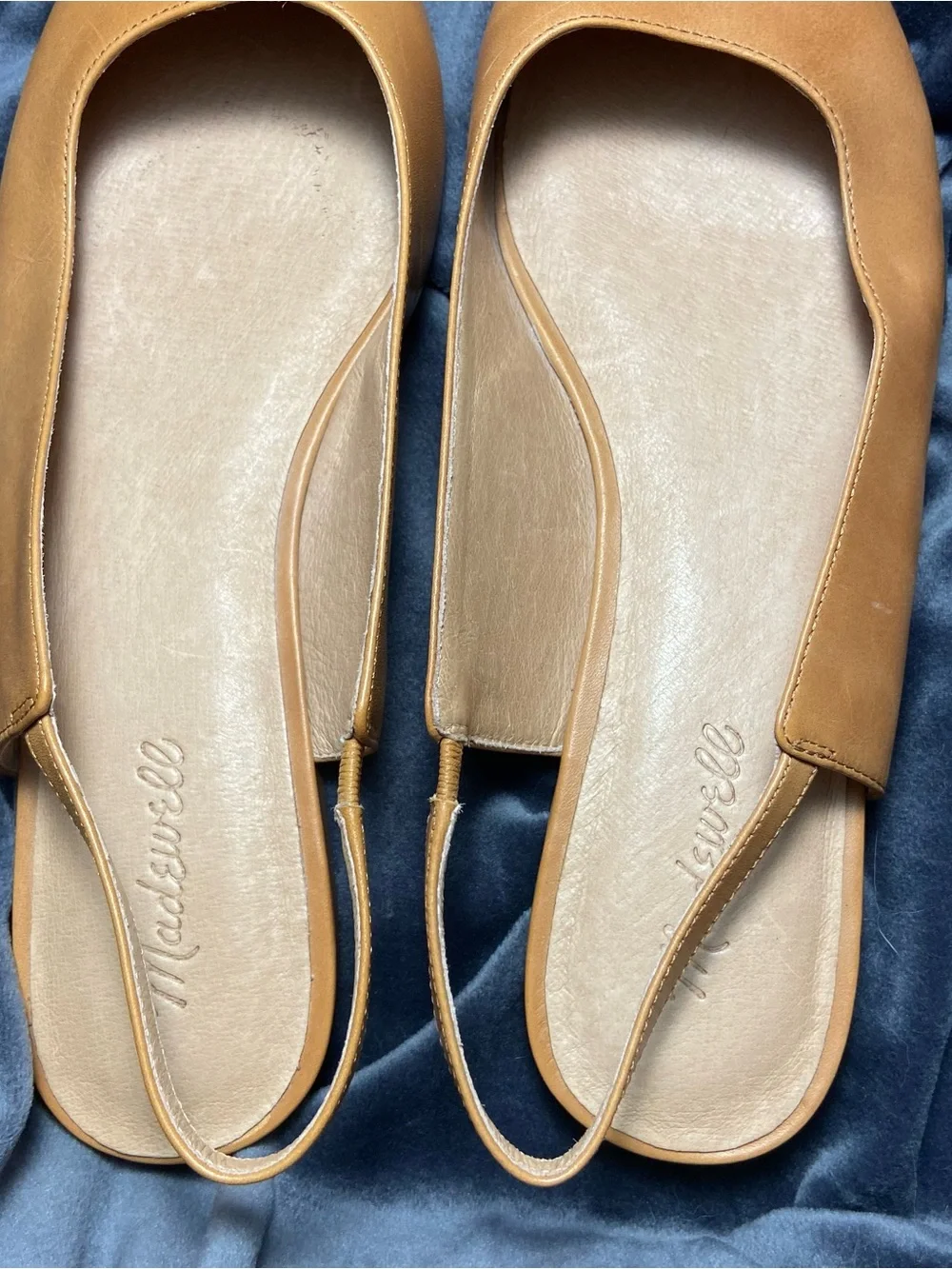 Madewell Margot Slingback Leather Flats in Tan English Saddle 11